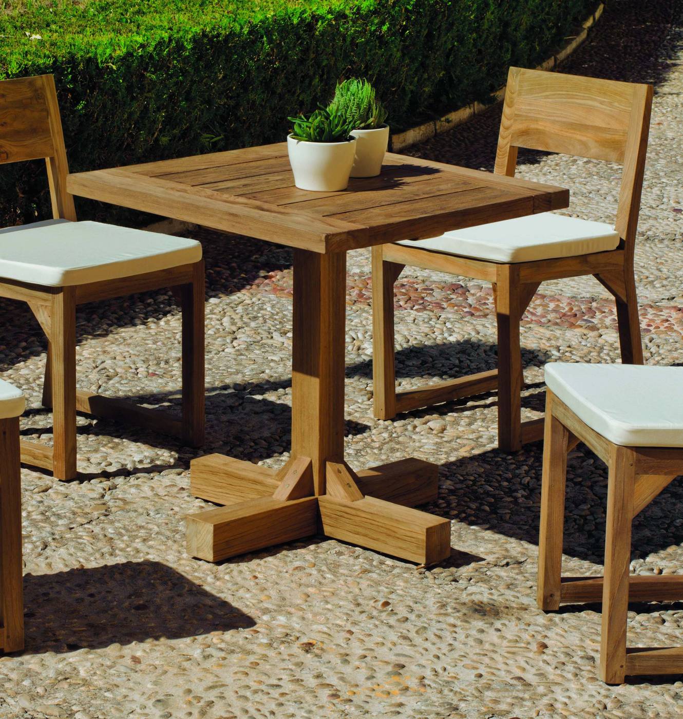 Mesa Madera Teka Windsor De Hevea Jard N Terraza Madera